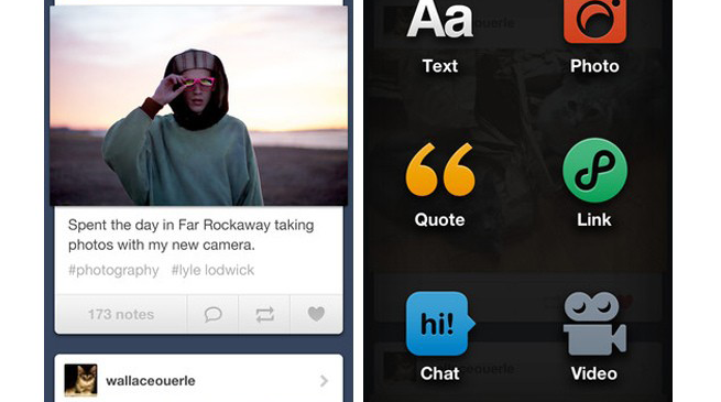 Tumblr incorpora nuevas funciones para iOS