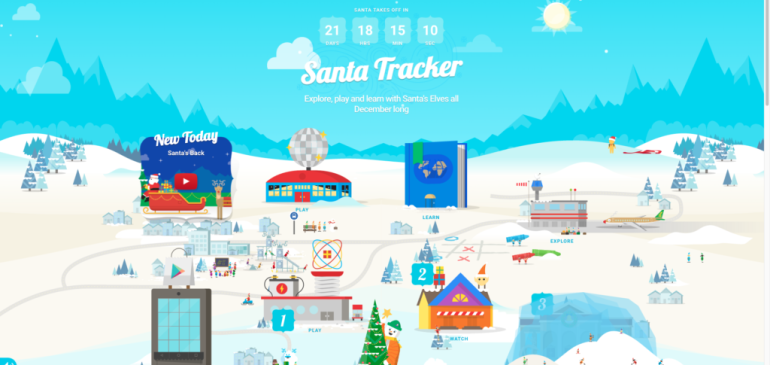 El mundo de Santa con Google